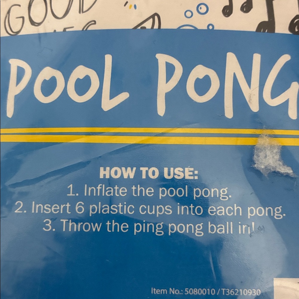 Inflatable Pool Pong Rack Floating Beer Pong Set - Picture 3 of 3
